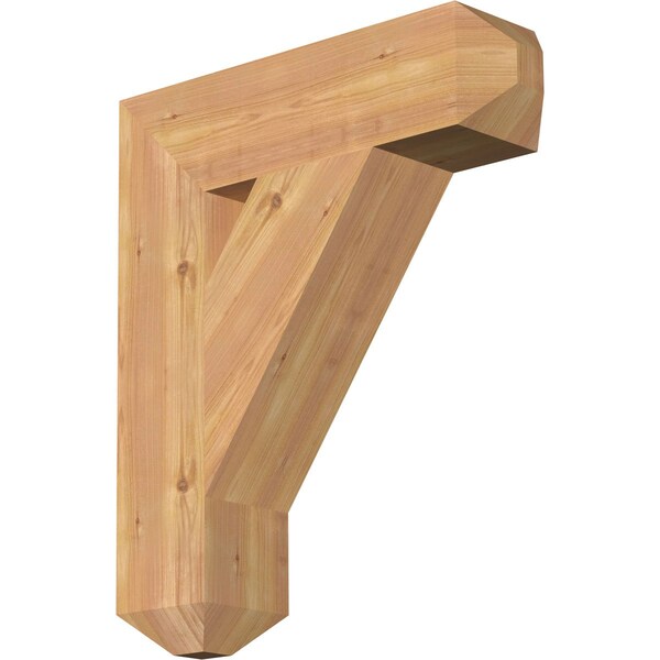 Ekena Millwork Traditional Craftsman Smooth Bracket, Western Red Cedar, 5 1/2"W x 22"D x 26"H BKT06X22X26TRA04SWR - main